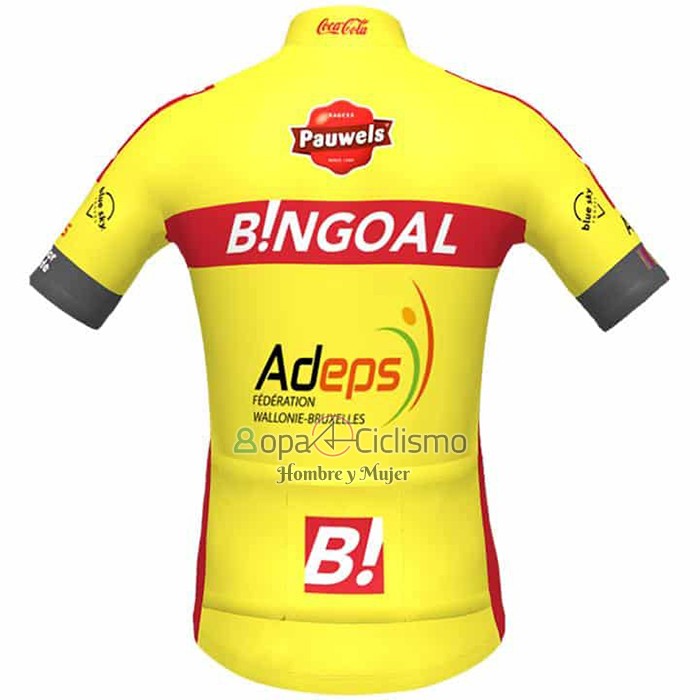 Allonie Bruxelles Ropa Ciclismo Culotte Corto 2021 Hombre Mangas Cortas AMarillo